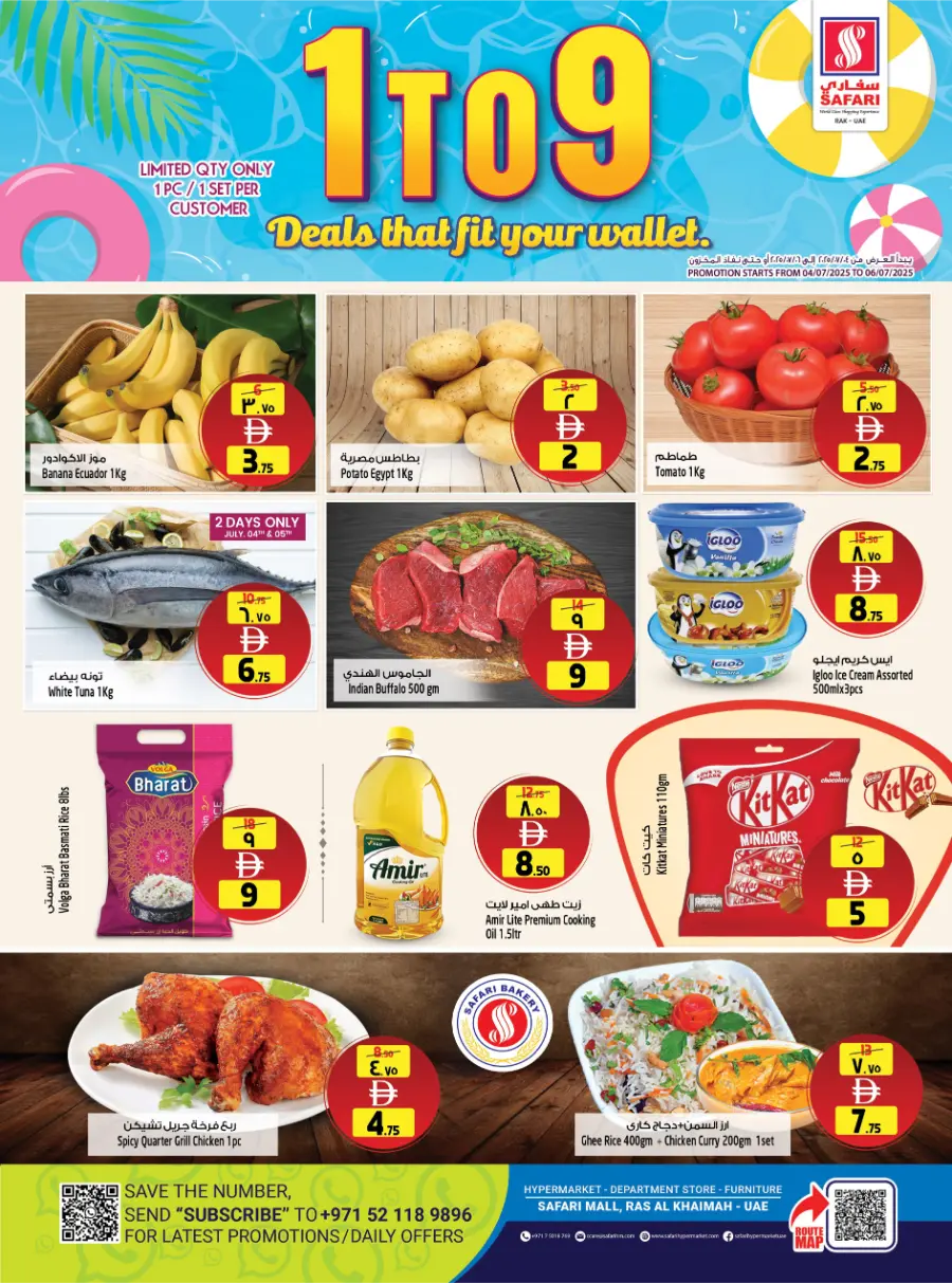 1 TO 9 DEALS THAT FIT YOUR WALLET In Safari Hypermarket Ras al Khaimah