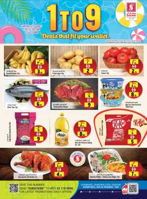 1 TO 9 DEALS THAT FIT YOUR WALLET In Safari Hypermarket Ras al Khaimah