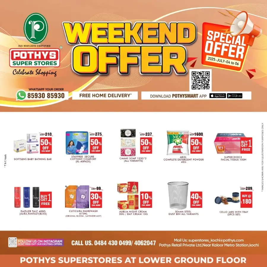 Weekend Offer – Big Savings Now On! In Pothys Superstores Ernakulam