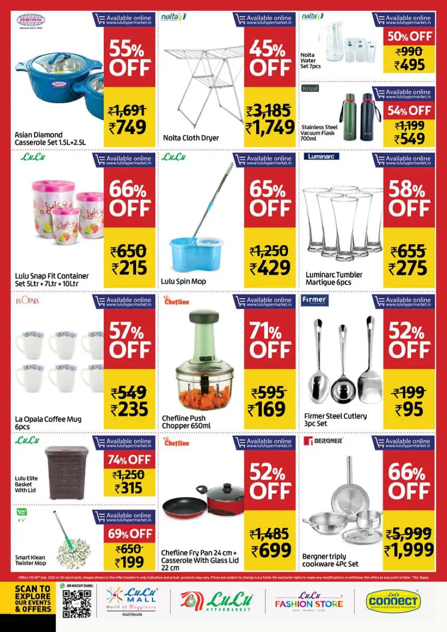 Half Price – Flat 50% OFF, Shop Now! In Lulu Hypermarket Calicut