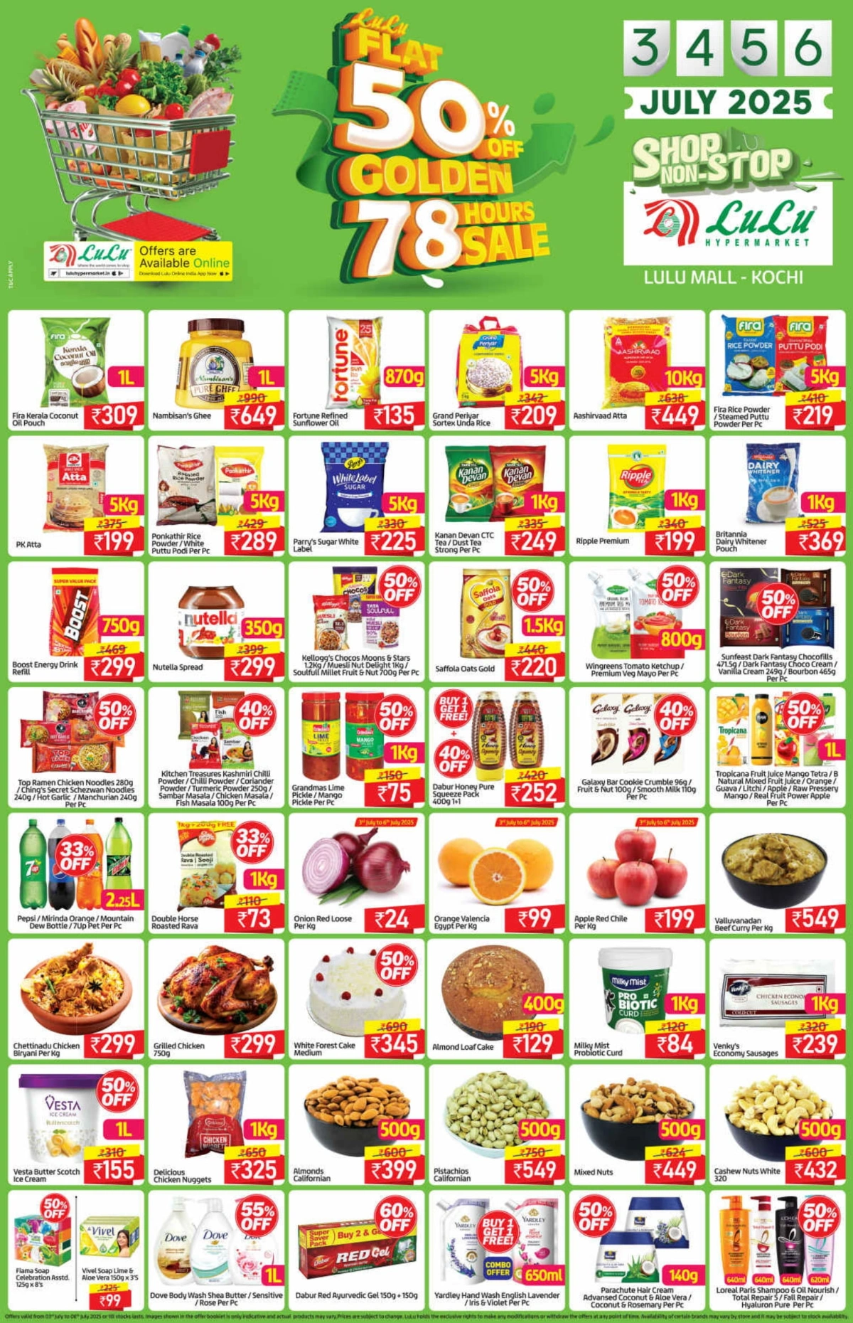 Half Price – Flat 50% OFF, Shop Now! In Lulu Hypermarket Ernakulam