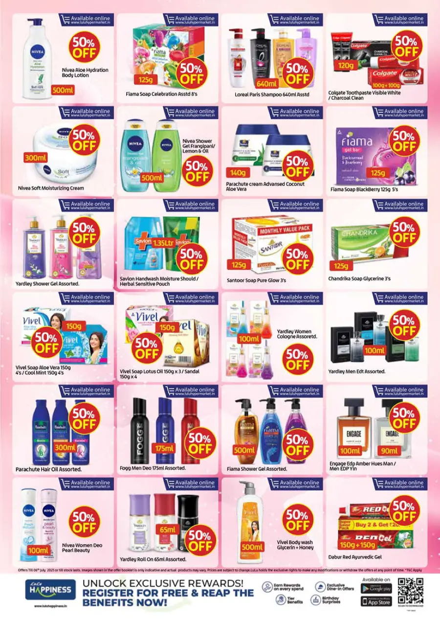 Half Price – Flat 50% OFF, Shop Now! In Lulu Hypermarket Calicut