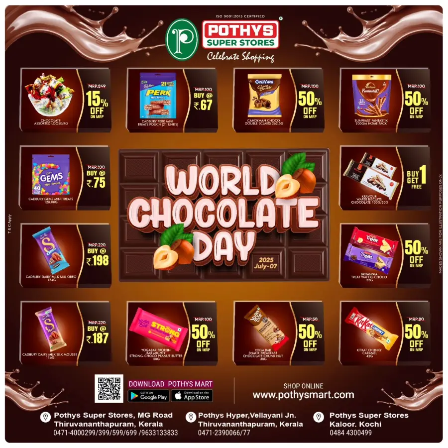 World Chocolate Day In Pothys Superstores Ernakulam