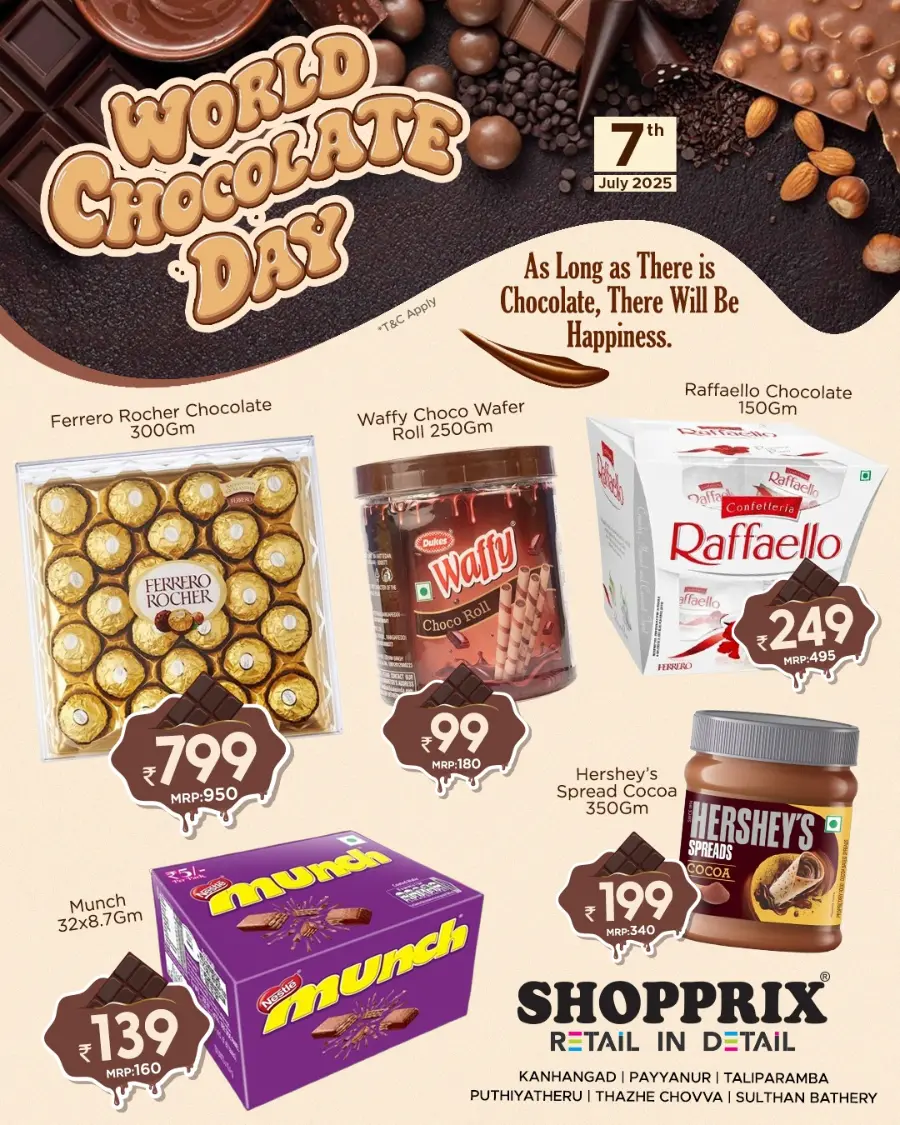 World Chocolate Day In Shopprix Kannur