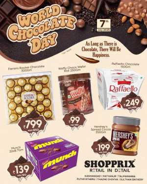 World Chocolate Day In Shopprix Kannur,Kasaragod,Wayanad