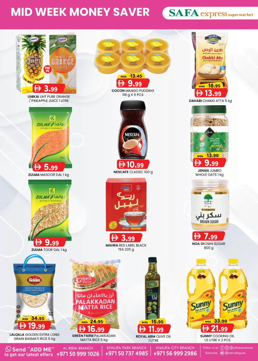 Mid Week Money Saver In SAFA Express Supermarket Abu Dhabi