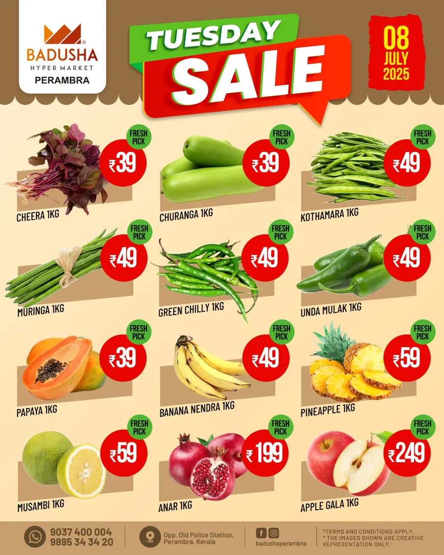 Tuesday Offer In Badusha Hypermarket Calicut