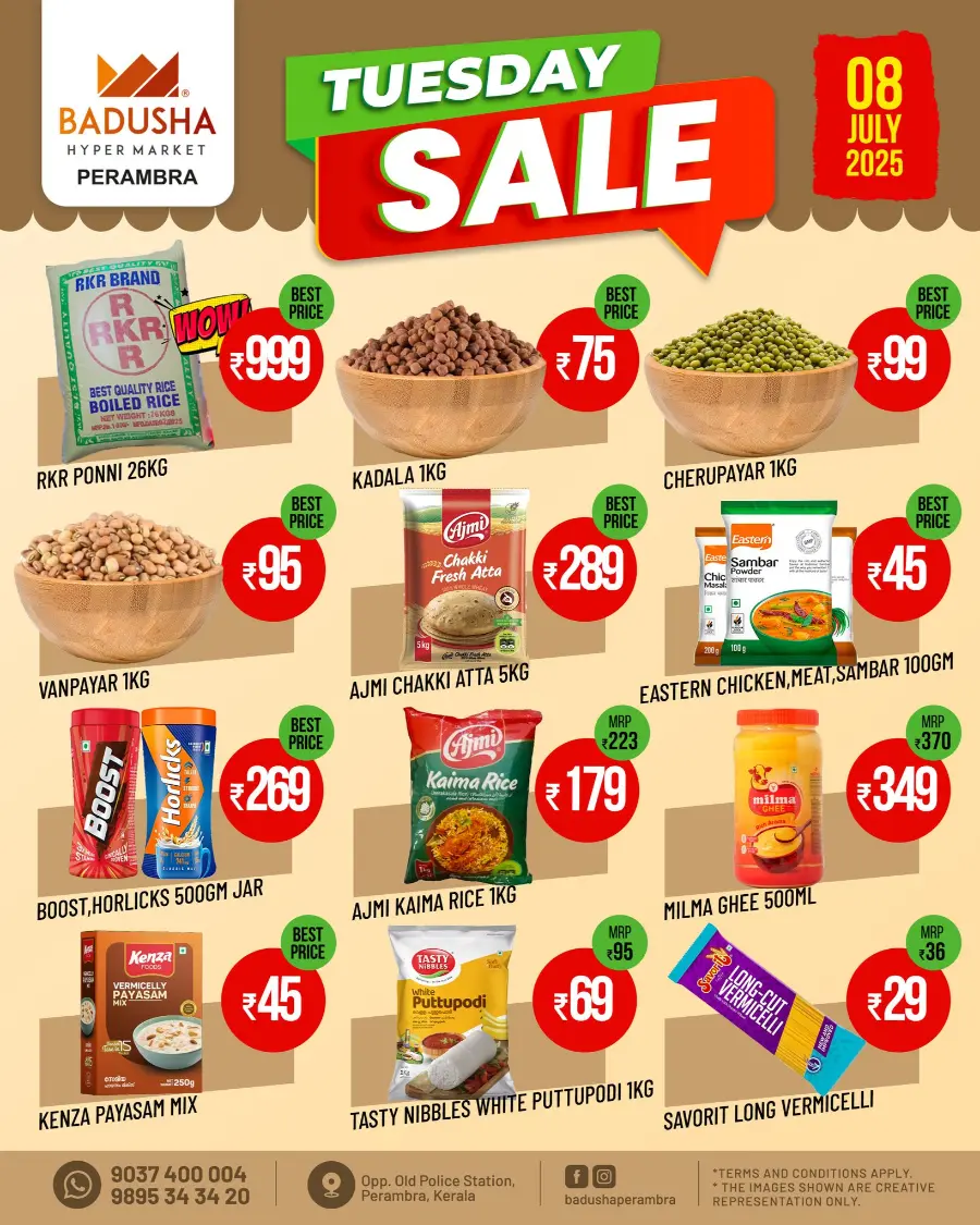 Tuesday Offer In Badusha Hypermarket Calicut