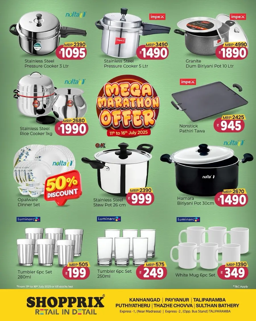 Mega Marathon Offer In Shopprix Kannur
