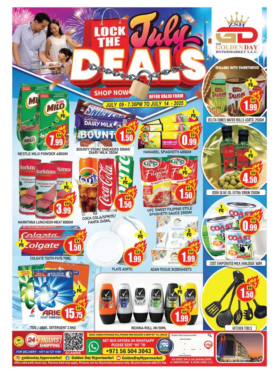 July Deals In ZSH Golden Day Hypermarket Dubai