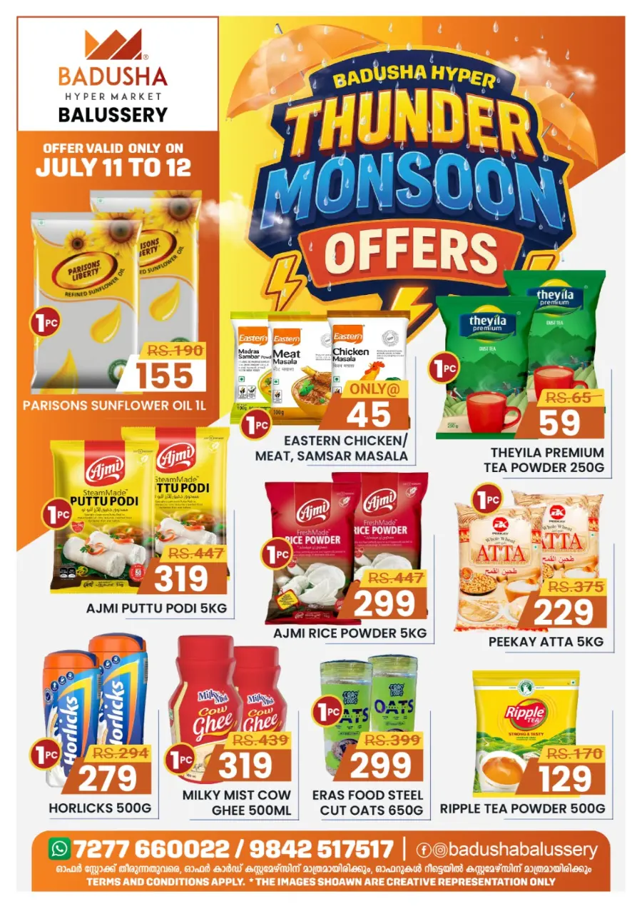 Monsoon Offers In Badusha Hypermarket Calicut