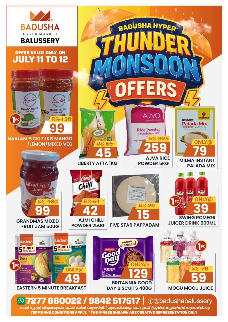 Monsoon Offers In Badusha Hypermarket Calicut