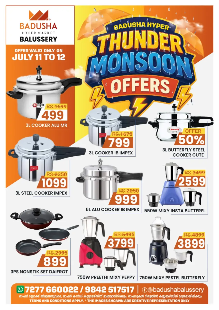 Monsoon Offers In Badusha Hypermarket Calicut