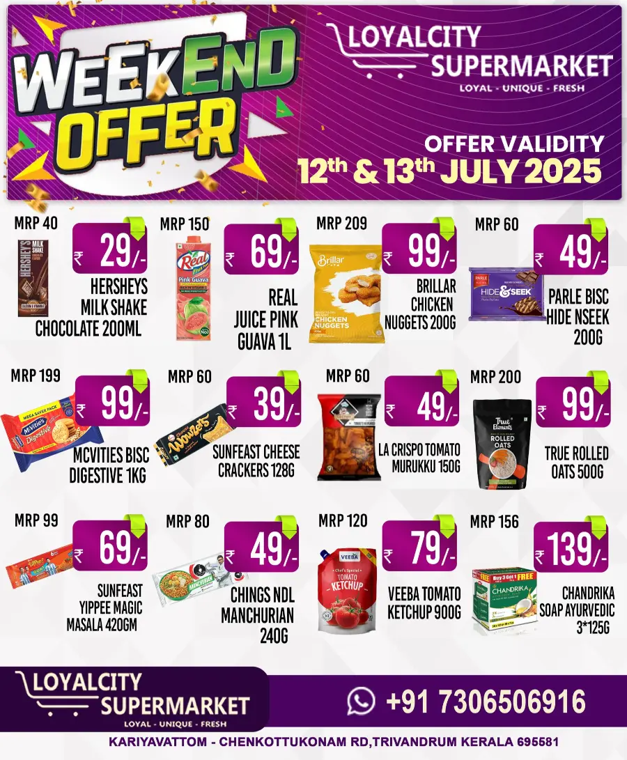 Weekend offer In Loyalcity Supermarket Trivandrum