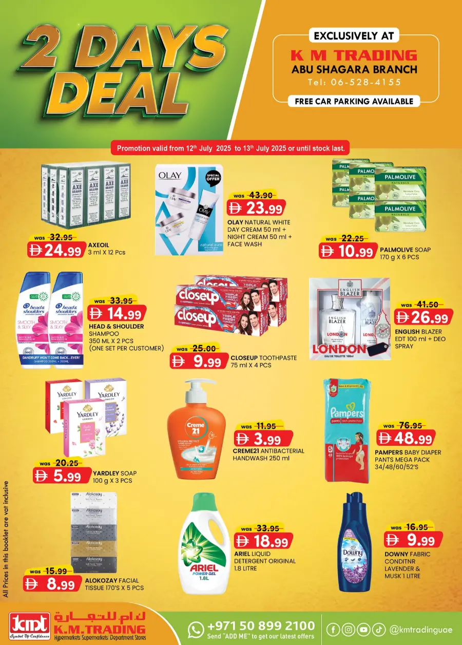 2 Day Deal In K.M Trading Sharjah / Ajman