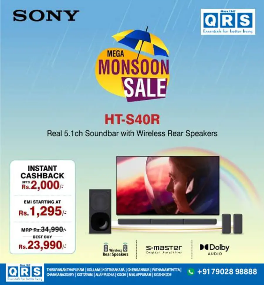 Mega Monsoon Sale In QRS Retail Alappuzha