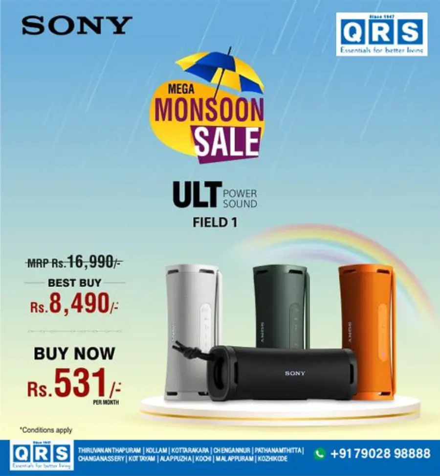 Mega Monsoon Sale In QRS Retail Alappuzha