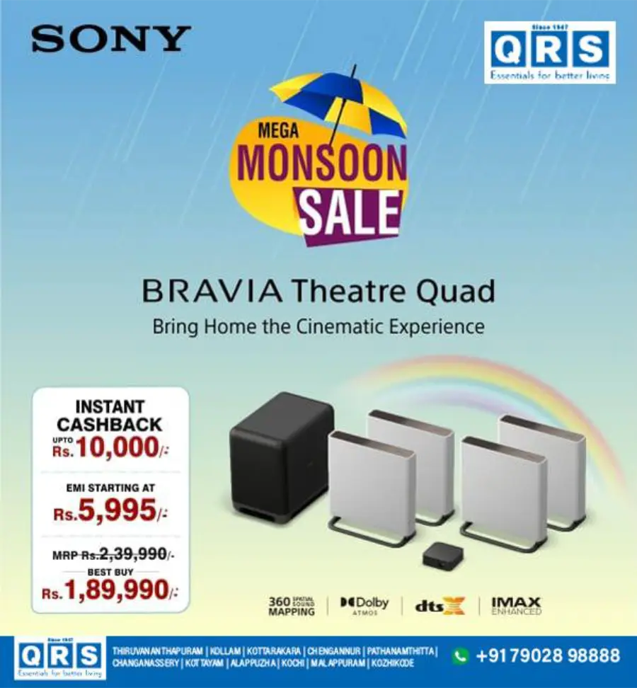 Mega Monsoon Sale In QRS Retail Alappuzha
