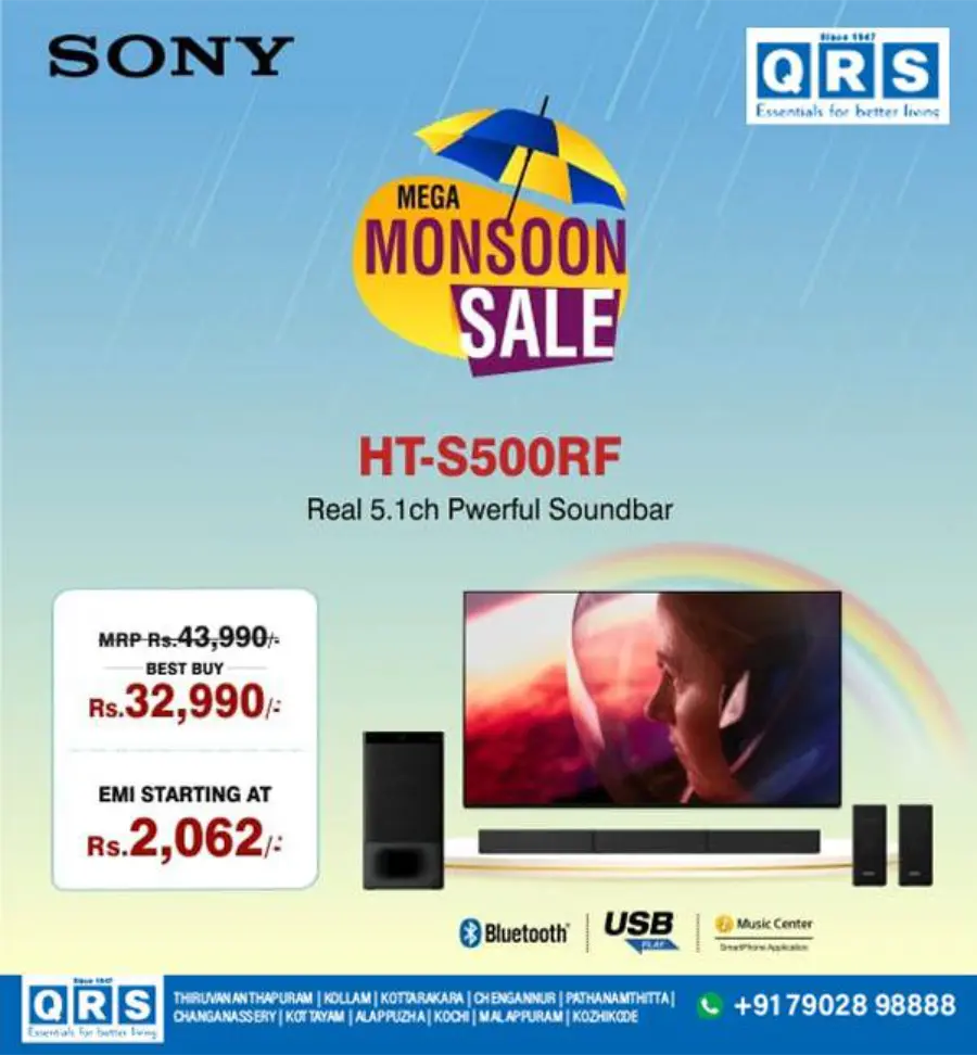 Mega Monsoon Sale In QRS Retail Alappuzha