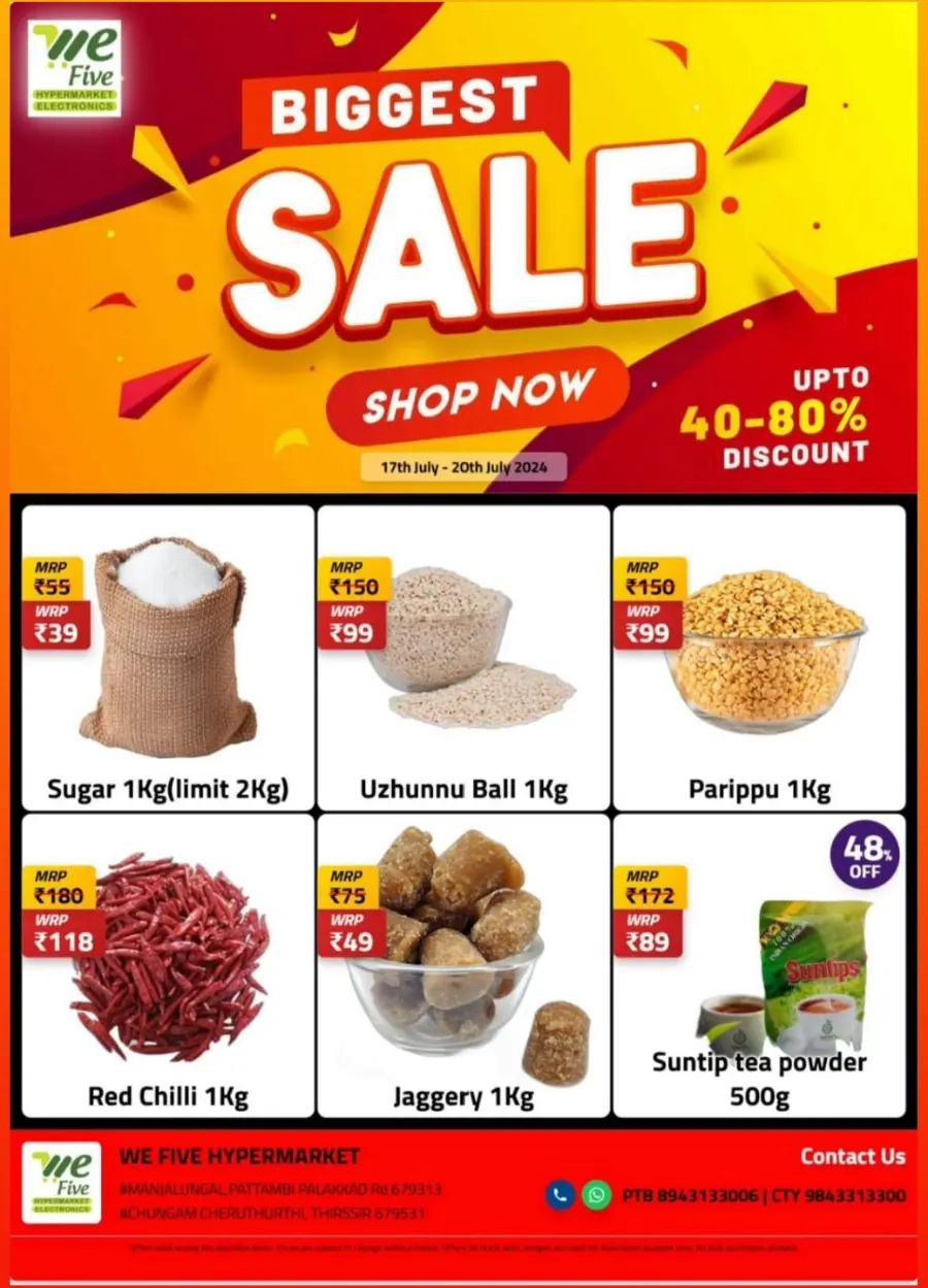 Biggest Sale: Up to 40-80% Discount In We Five Hypermarket undefined