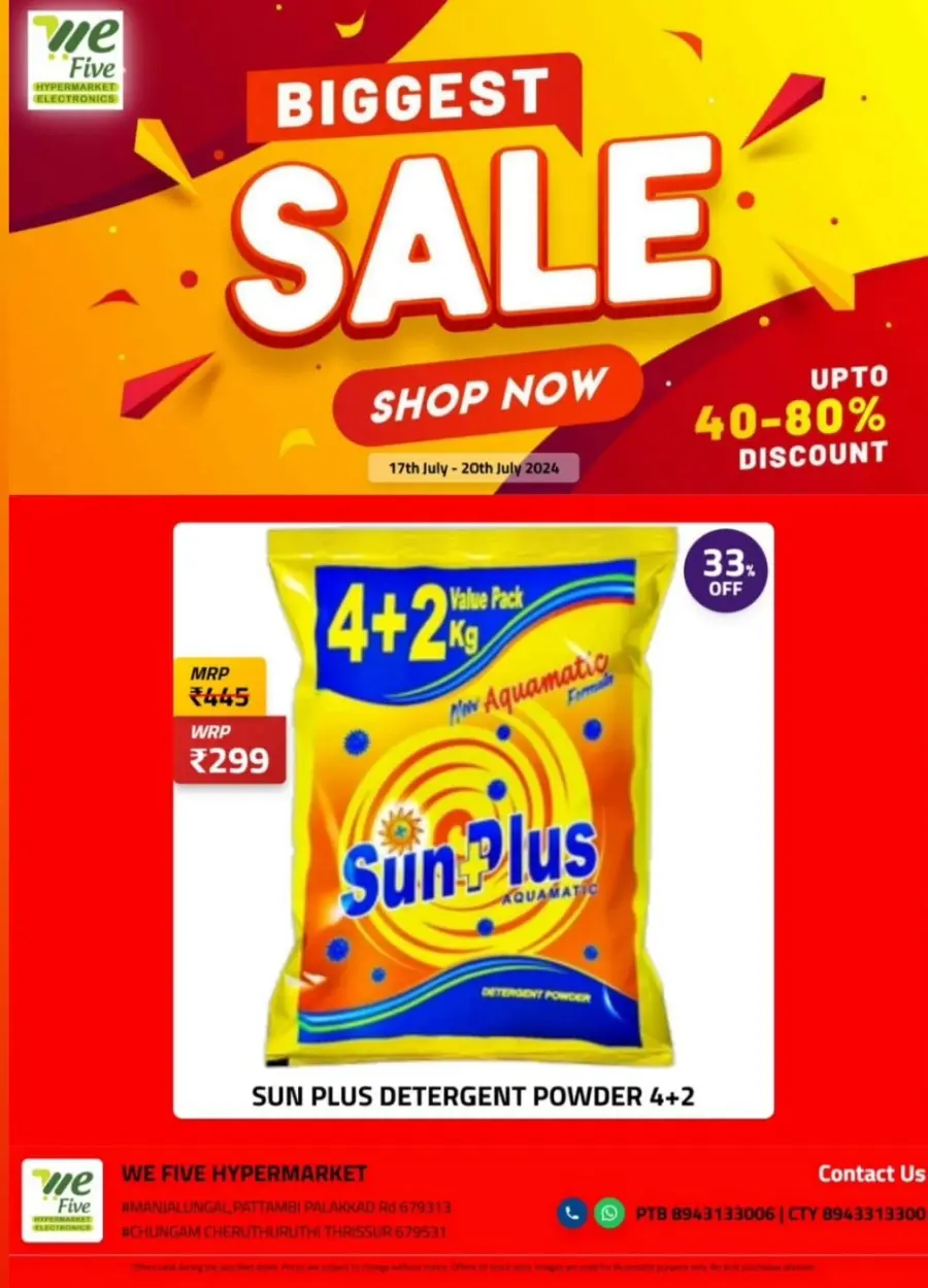 Biggest Sale: Up to 40-80% Discount In We Five Hypermarket undefined