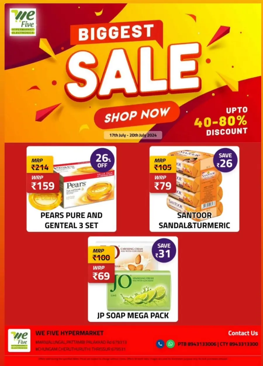 Biggest Sale: Up to 40-80% Discount In We Five Hypermarket undefined