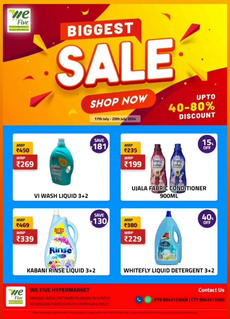 Biggest Sale: Up to 40-80% Discount In We Five Hypermarket undefined