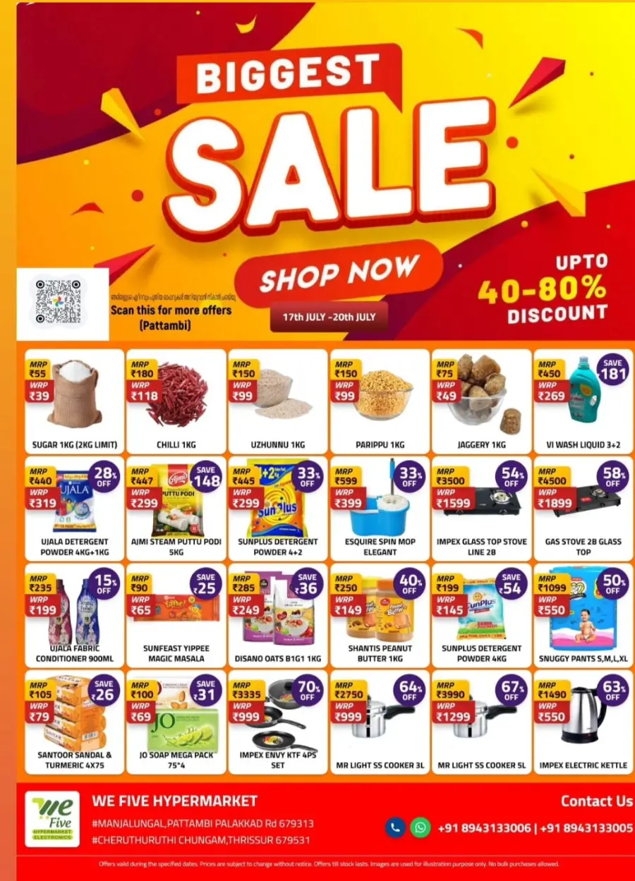 Biggest Sale: Up to 40-80% Discount In We Five Hypermarket undefined