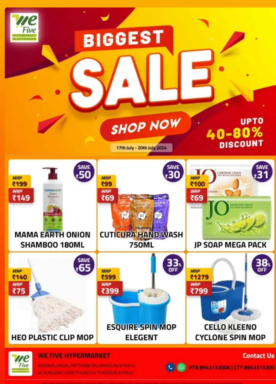 Biggest Sale: Up to 40-80% Discount In We Five Hypermarket undefined