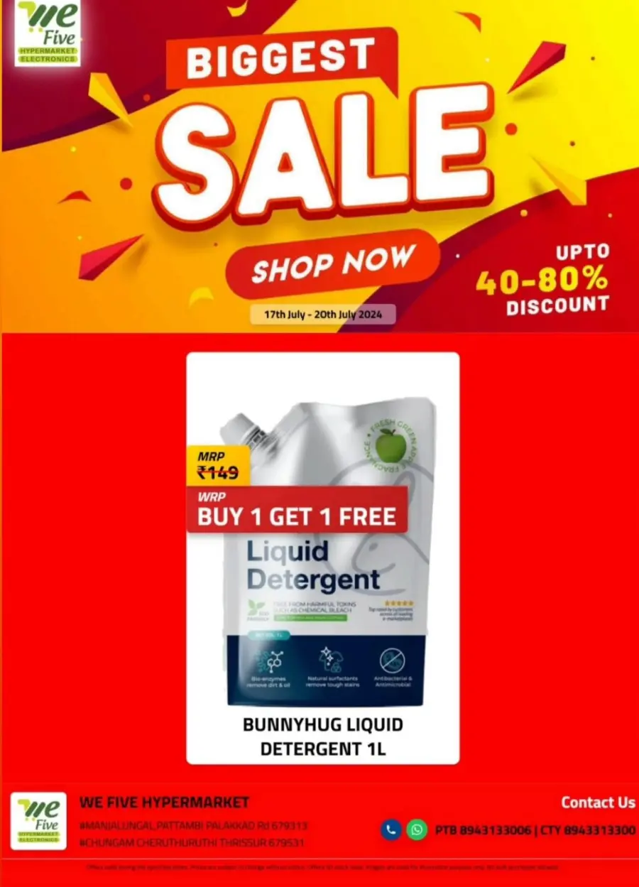 Biggest Sale: Up to 40-80% Discount In We Five Hypermarket undefined