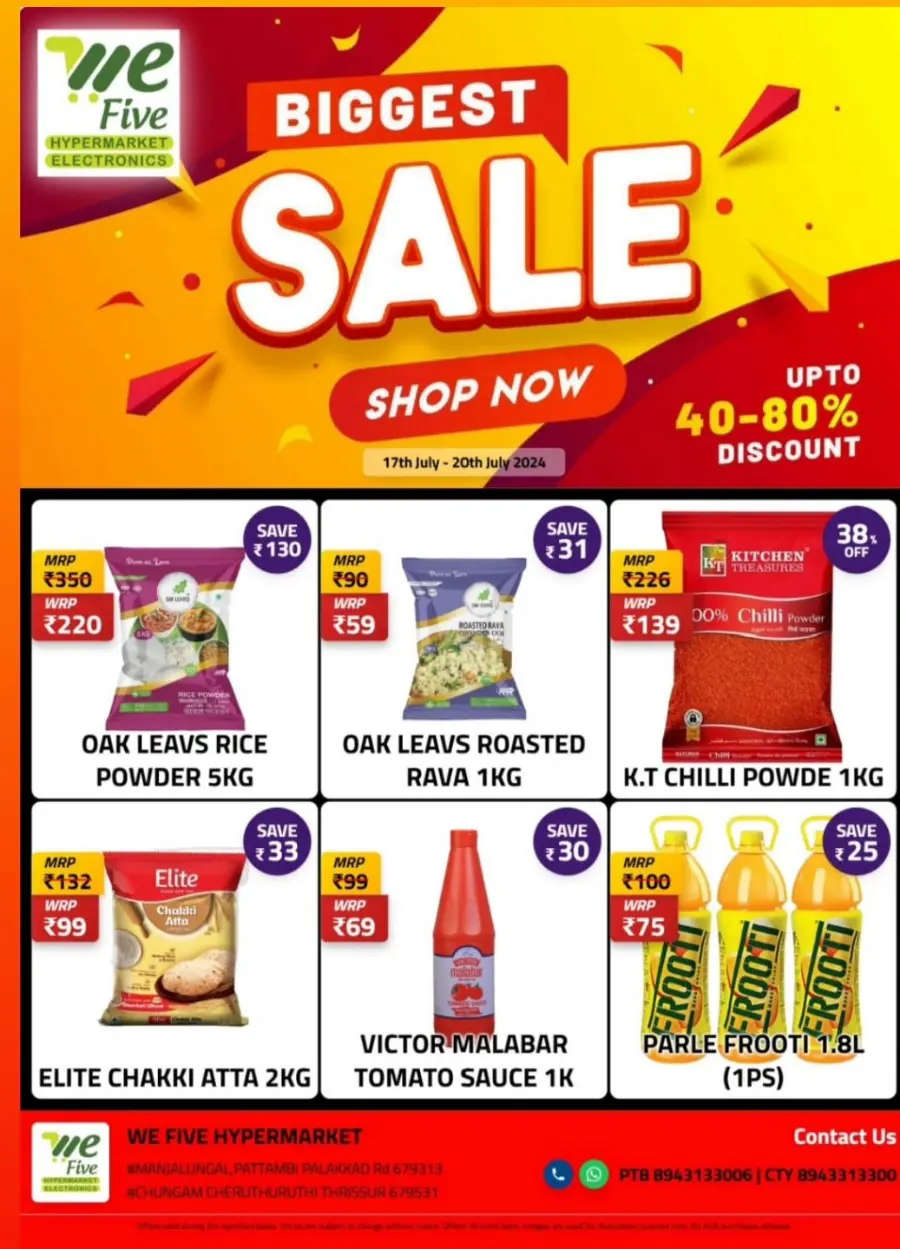 Biggest Sale: Up to 40-80% Discount In We Five Hypermarket undefined