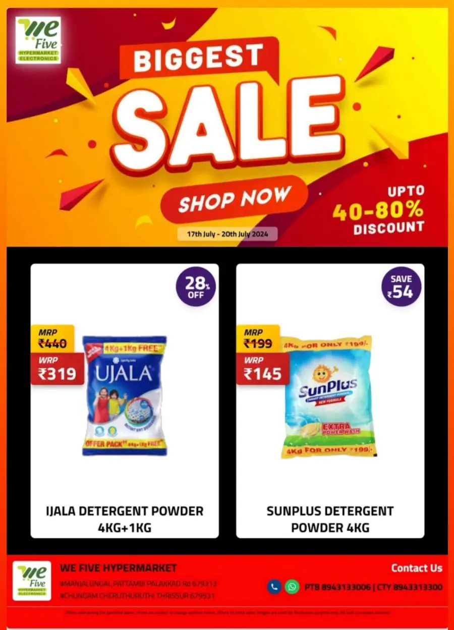 Biggest Sale: Up to 40-80% Discount In We Five Hypermarket undefined