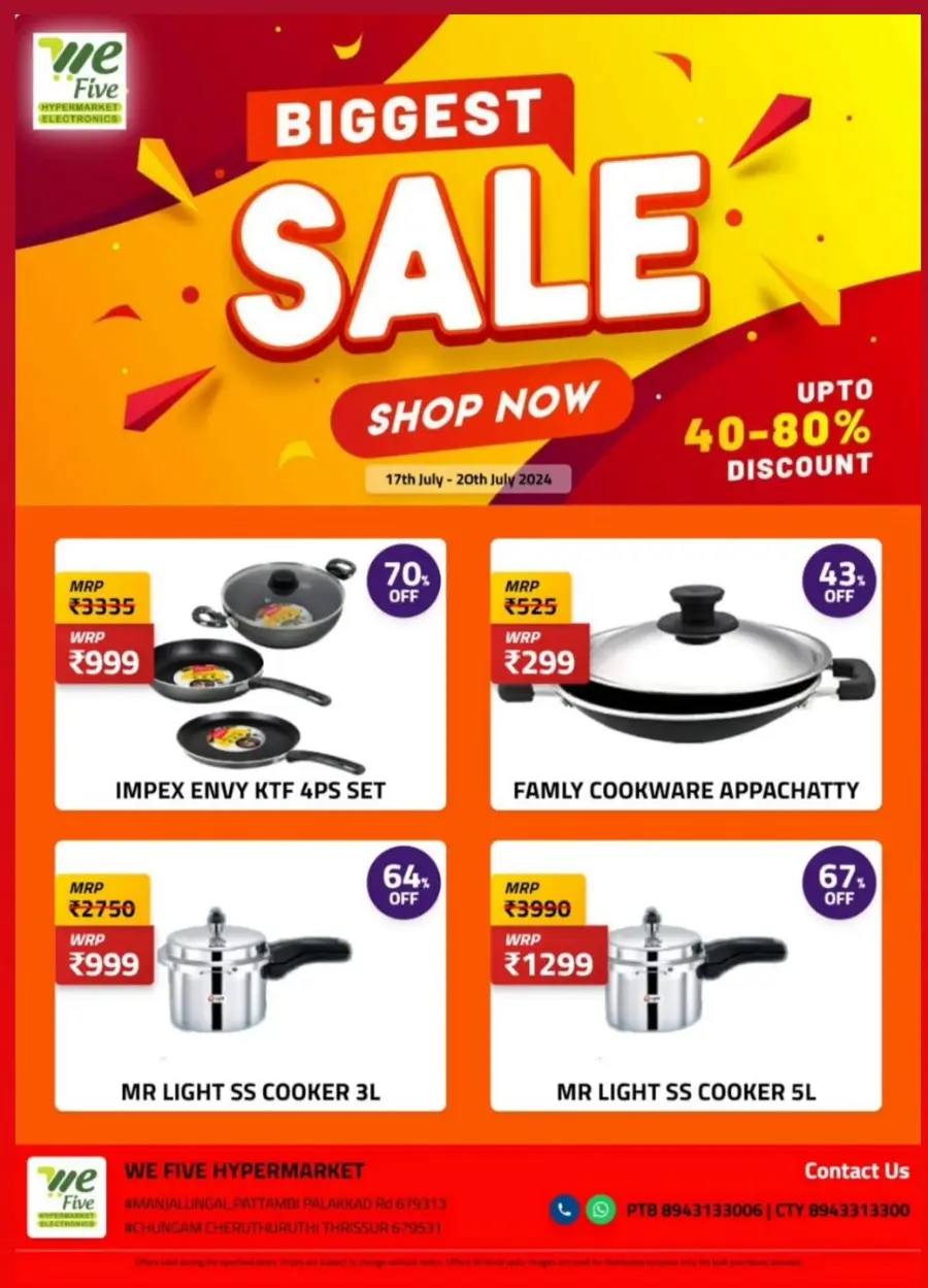 Biggest Sale: Up to 40-80% Discount In We Five Hypermarket undefined