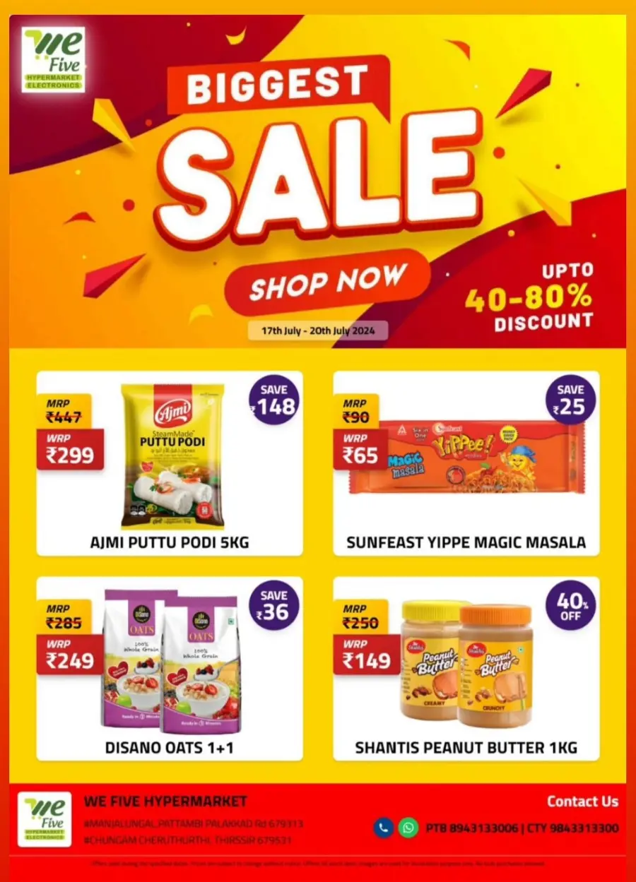 Biggest Sale: Up to 40-80% Discount In We Five Hypermarket undefined