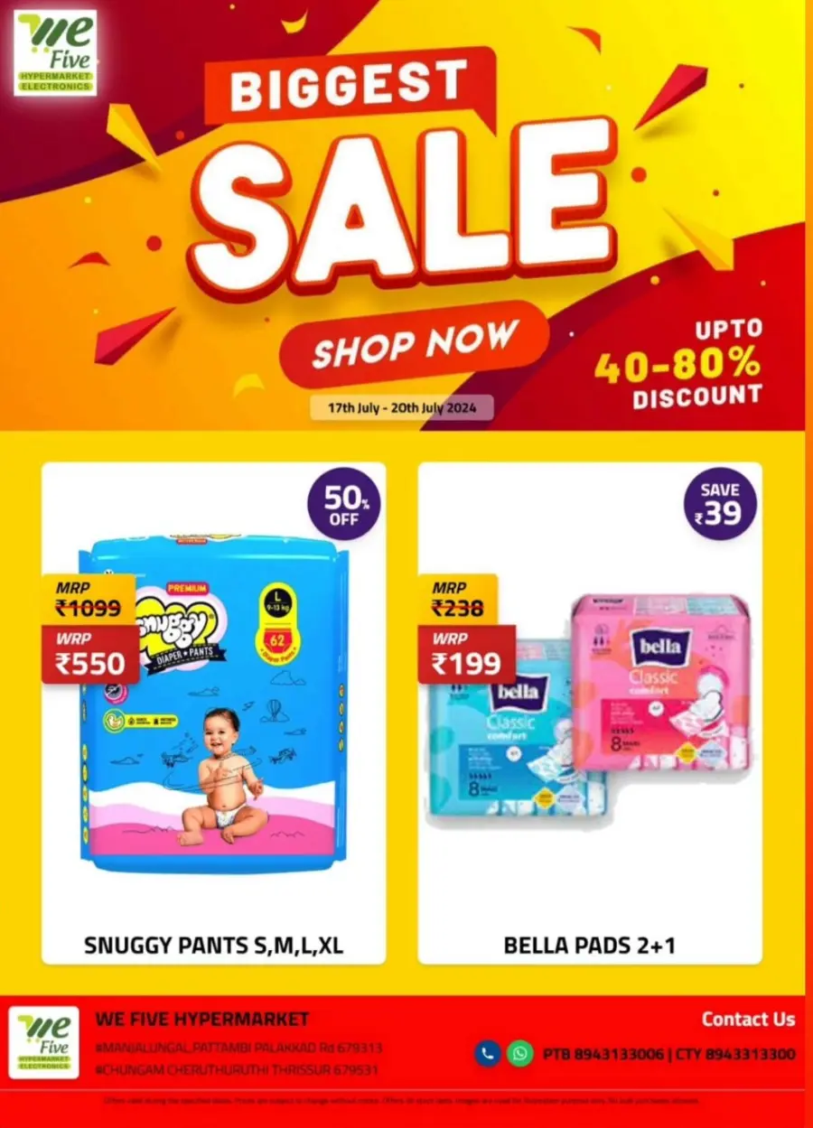 Biggest Sale: Up to 40-80% Discount In We Five Hypermarket undefined
