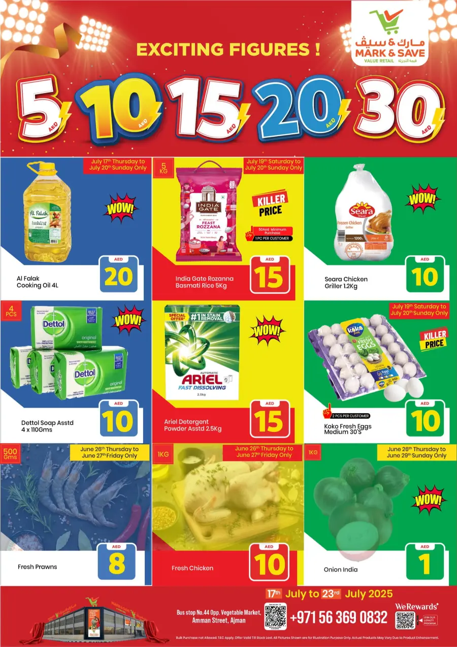 Exciting Figures: 5-10-15-20-30 AED In Mark & Save Sharjah / Ajman
