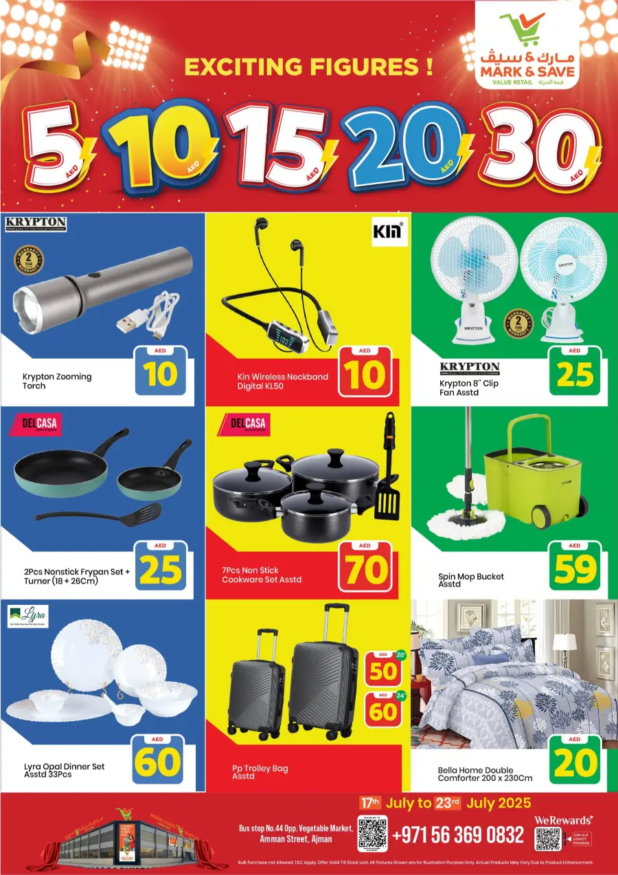 Exciting Figures: 5-10-15-20-30 AED In Mark & Save Sharjah / Ajman