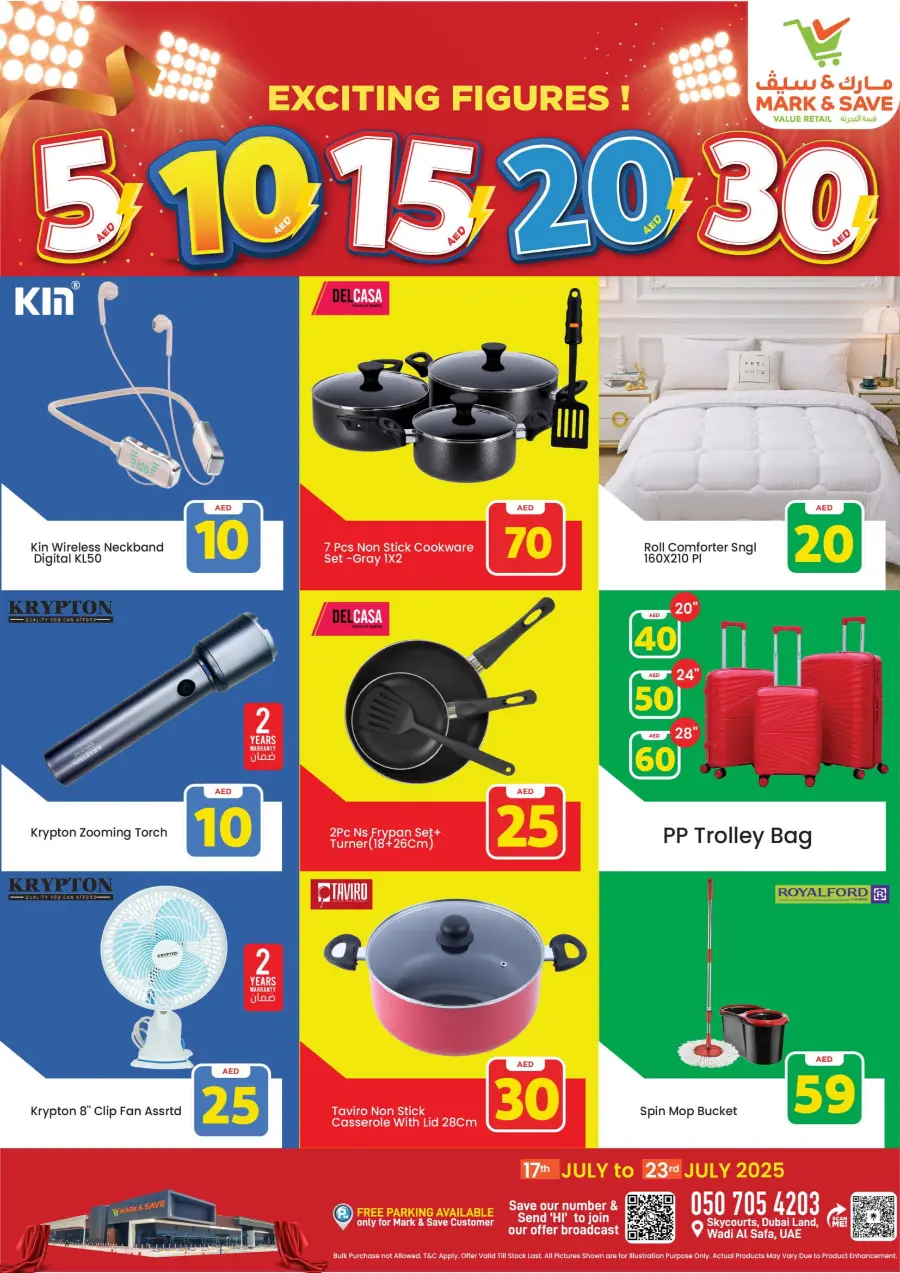 Crazy Figures: 5-10-15-20-30 AED In Mark & Save Dubai