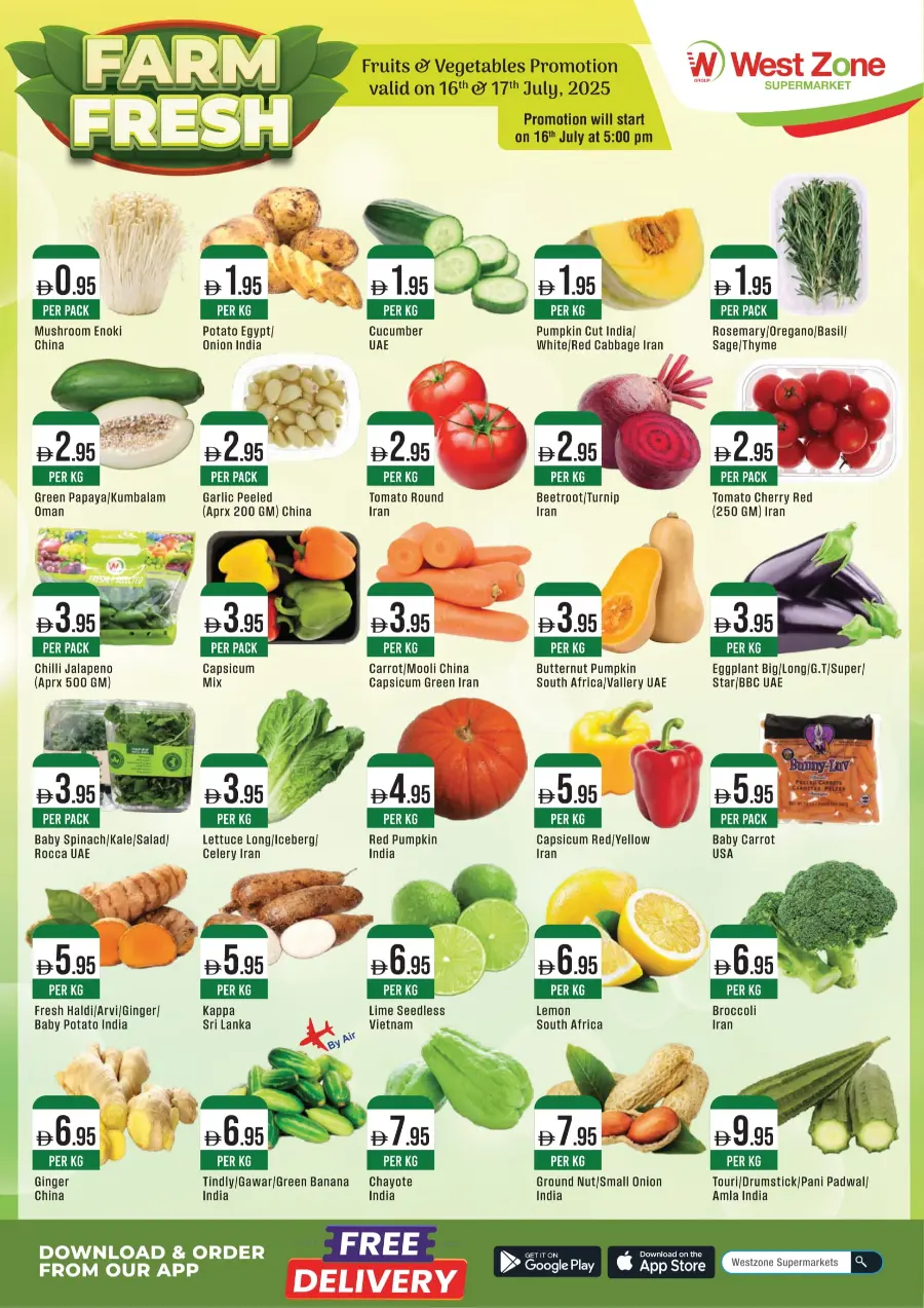 Farm Fresh Deals In West Zone Supermarket Dubai