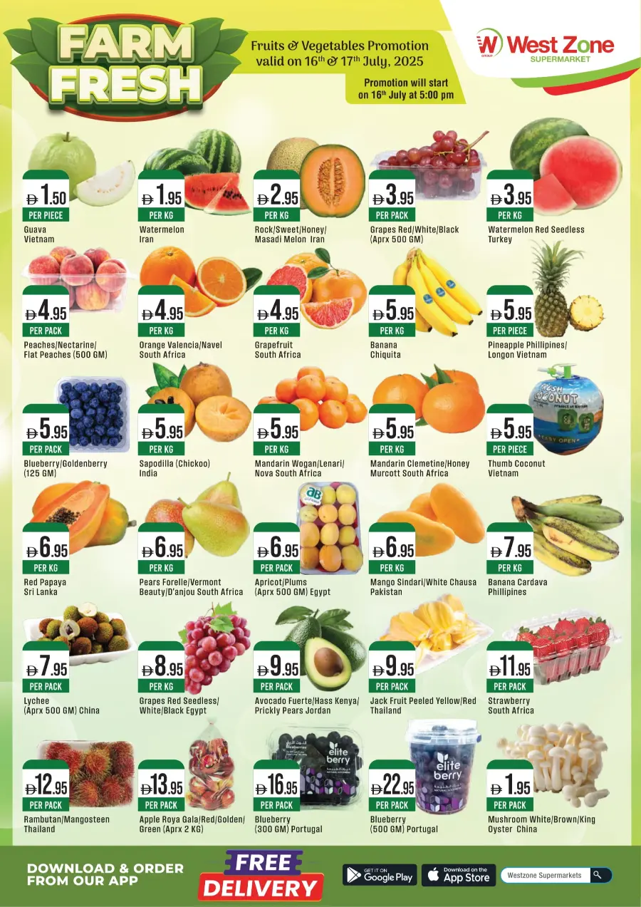 Farm Fresh Deals In West Zone Supermarket Dubai