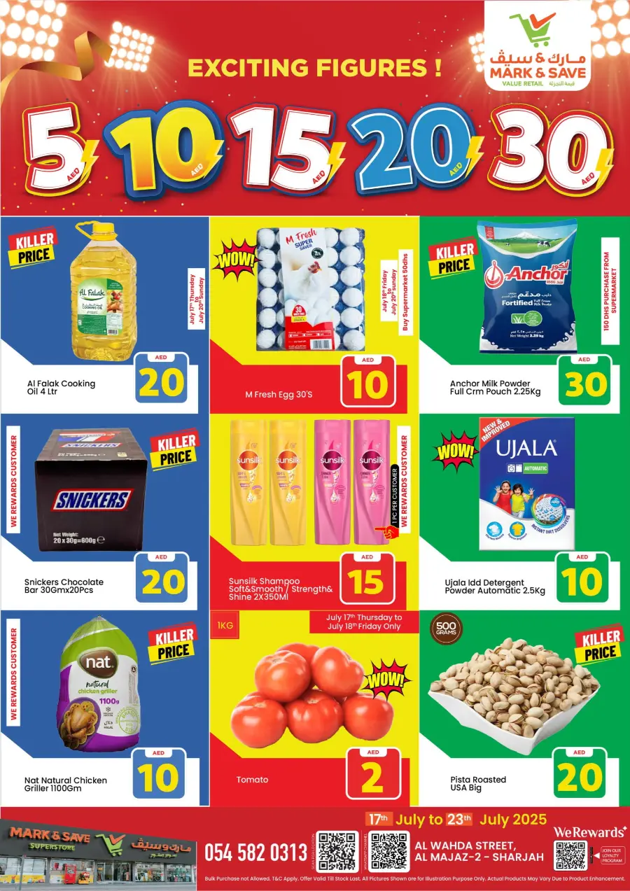Crazy Figures: 5-10-15-20-30 AED In Mark & Save Sharjah / Ajman