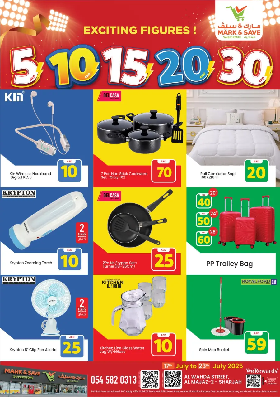 Crazy Figures: 5-10-15-20-30 AED In Mark & Save Sharjah / Ajman