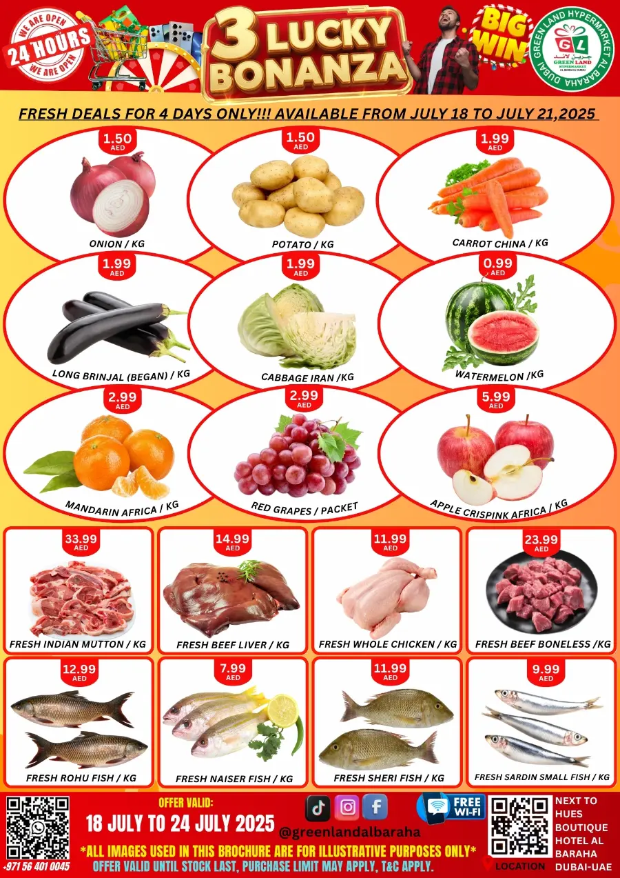 3 Lucky Bonanza In Green Land Hypermarket Dubai