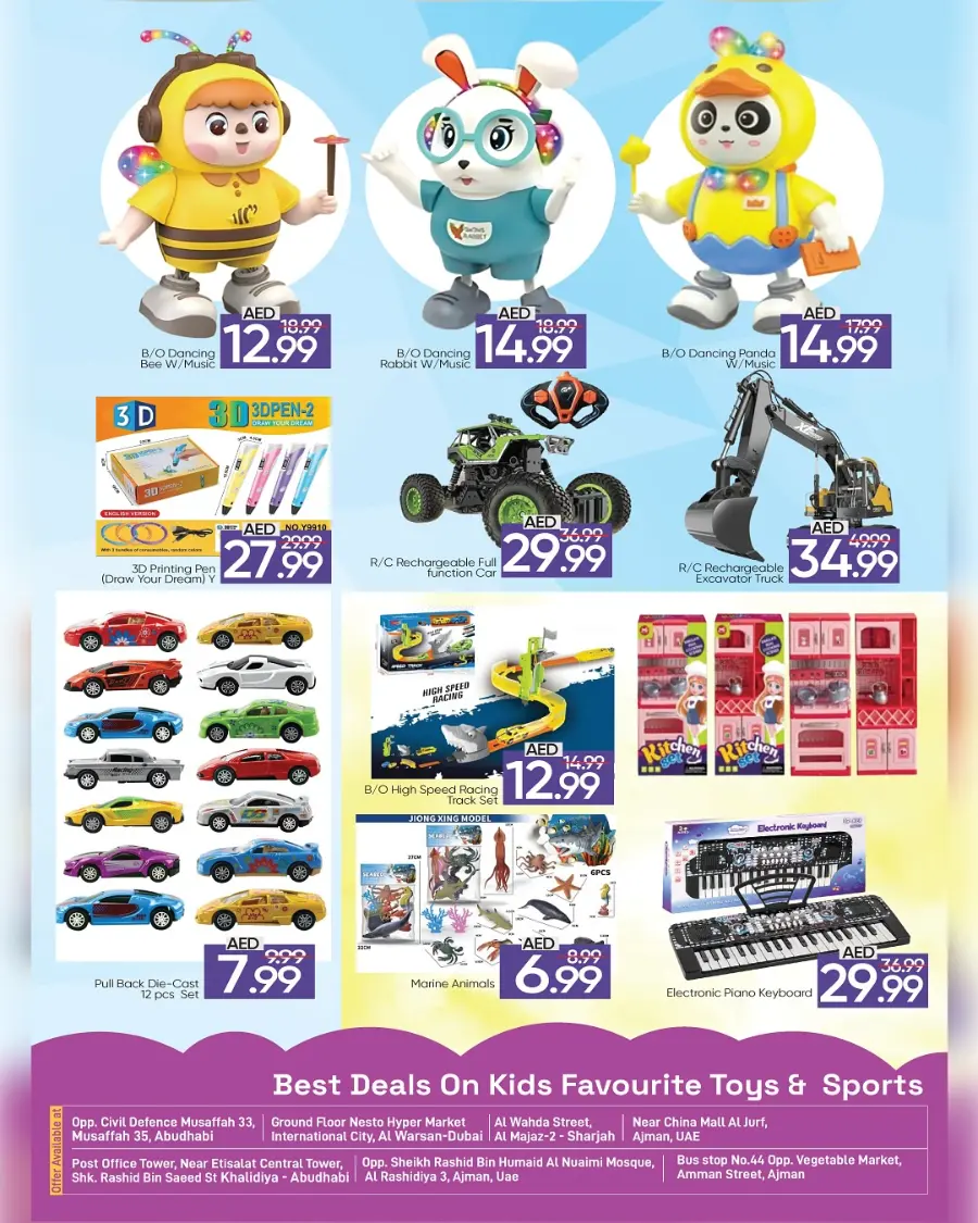 Best Deals on Kids Favorite Toys & Sports In Mark & Save Abu Dhabi