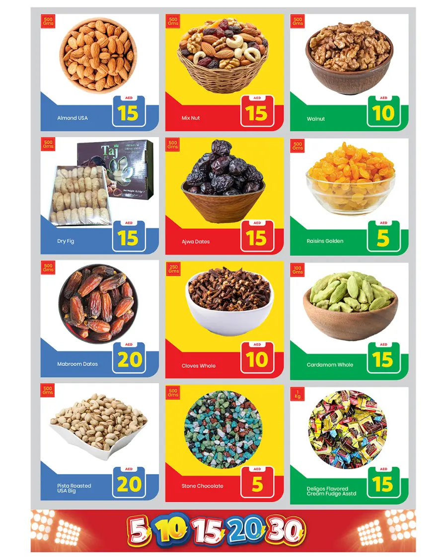 Crazy Figures: 5-10-15-20-30 AED In Mark & Save Sharjah / Ajman