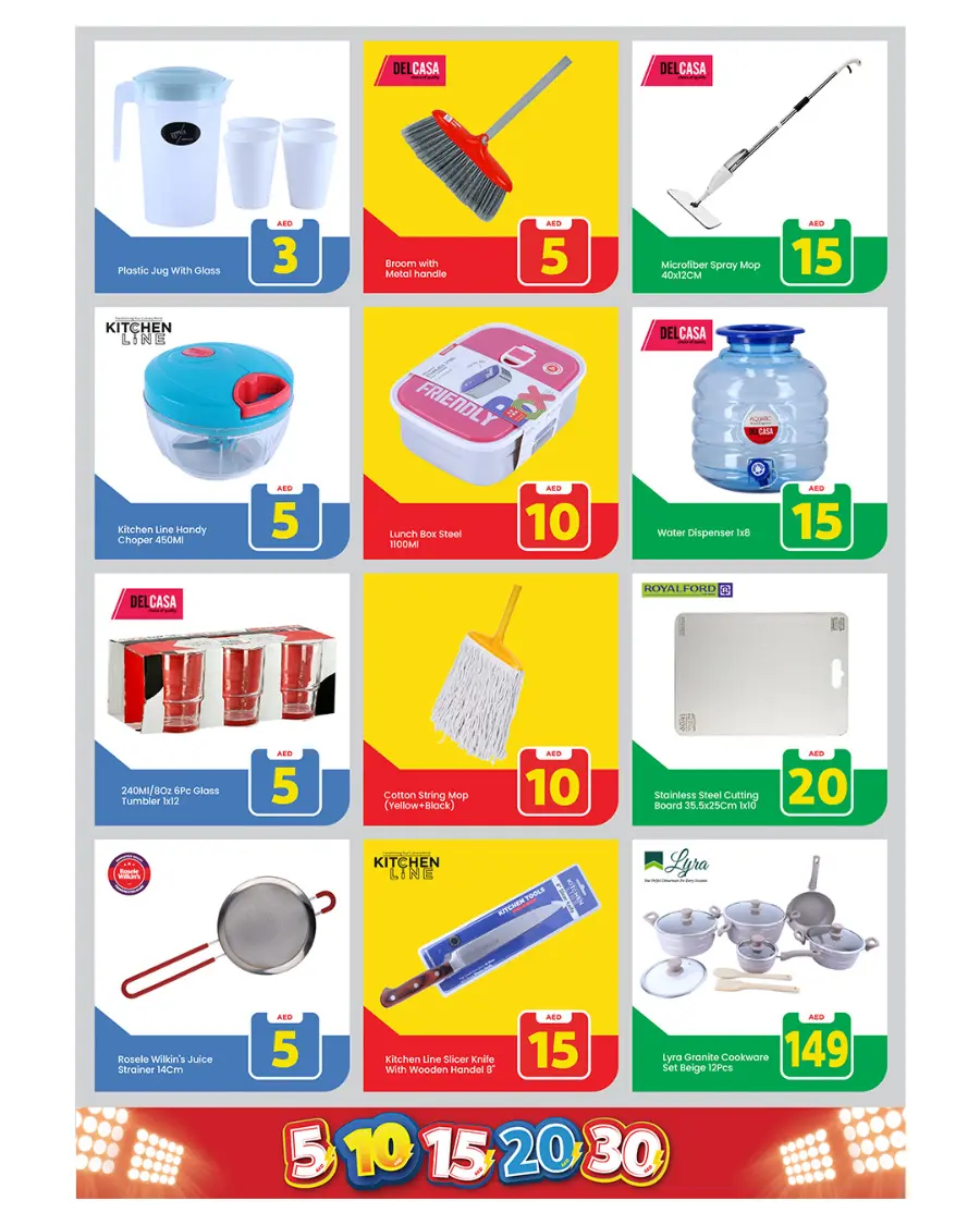Crazy Figures: 5-10-15-20-30 AED In Mark & Save Dubai