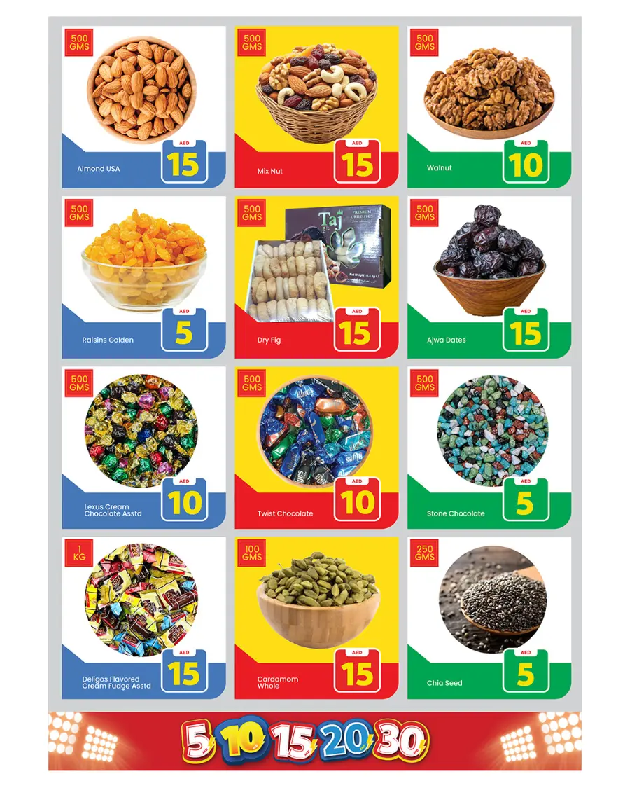 Crazy Figures: 5-10-15-20-30 AED In Mark & Save Dubai