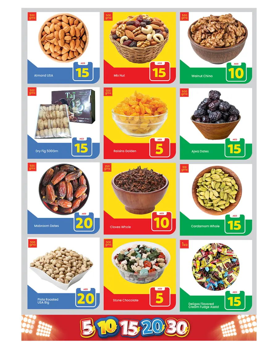 Crazy Figures: 5-10-15-20-30 AED In Mark & Save Abu Dhabi