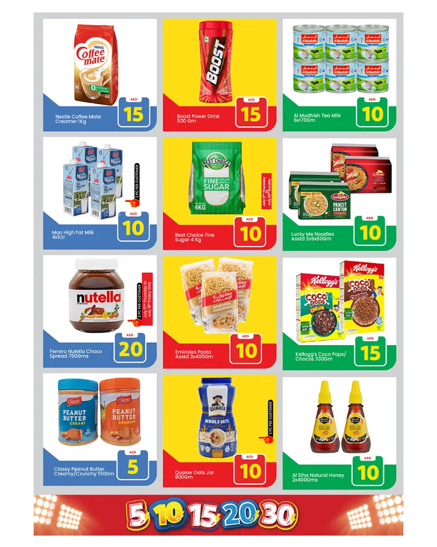 Crazy Figures: 5-10-15-20-30 AED In Mark & Save Abu Dhabi