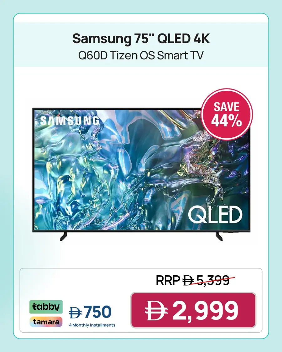 Samsung TVs with up to 50% OFF In Jumbo Electronics Abu Dhabi